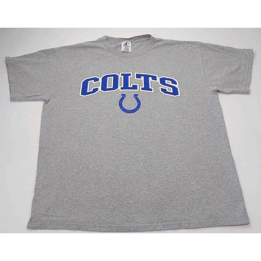 VTG 90s NFL Indianapolis Colts Logo Athletic Mens XL Gray Stitch